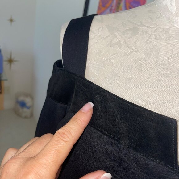 Cache Vintage Womens Shirt Size Large Black Open Top Trimed Stretch Casual - Picture 4 of 11